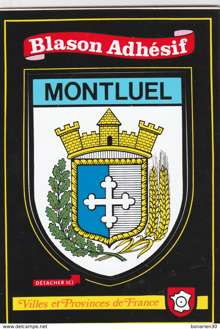 CPSM 01 MONTLUEL BLASON ADHESIF - Montluel