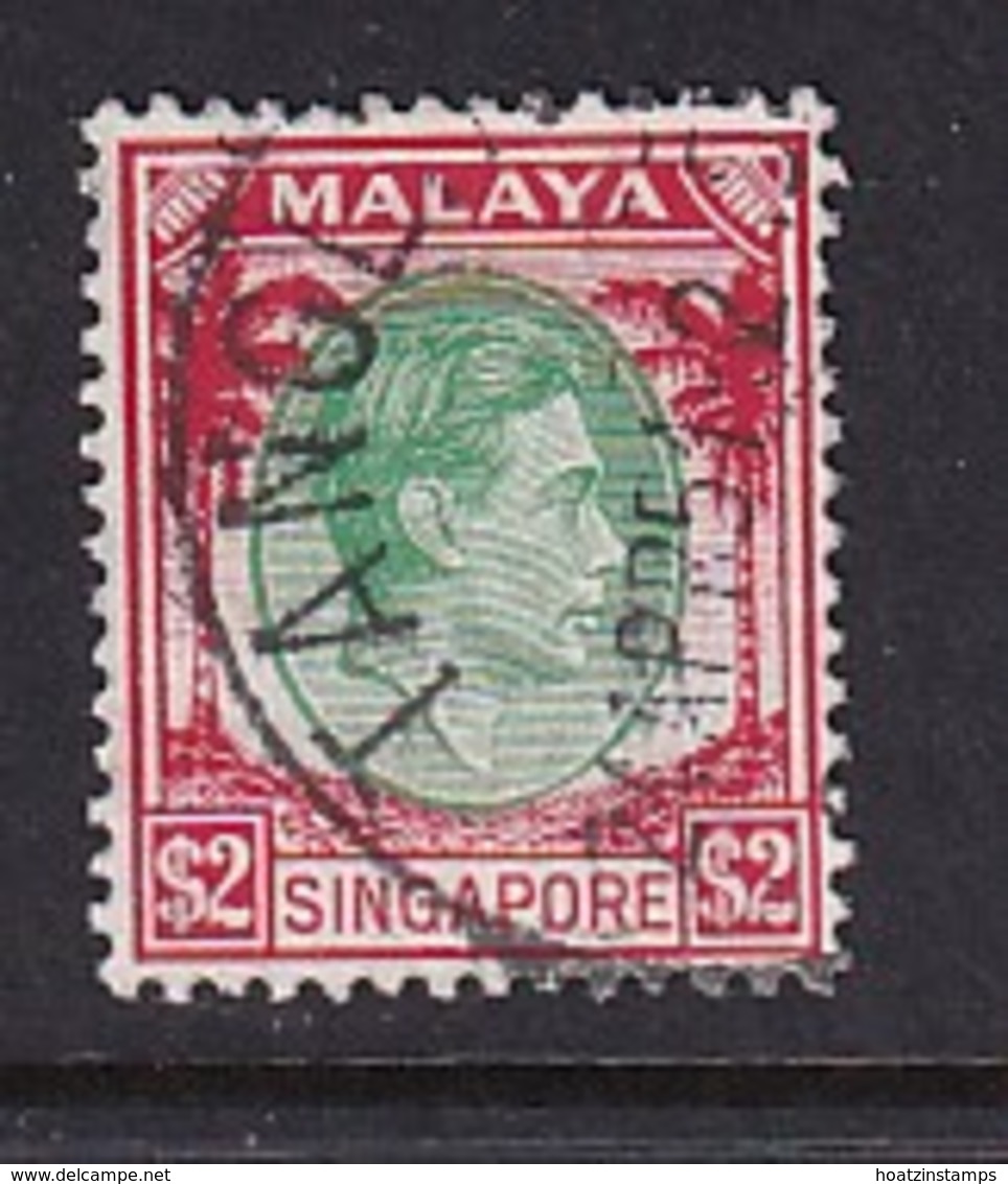 Singapore: 1948/52   KGVI   SG14   $2    [Perf: 14]    Used - Singapore (...-1959)