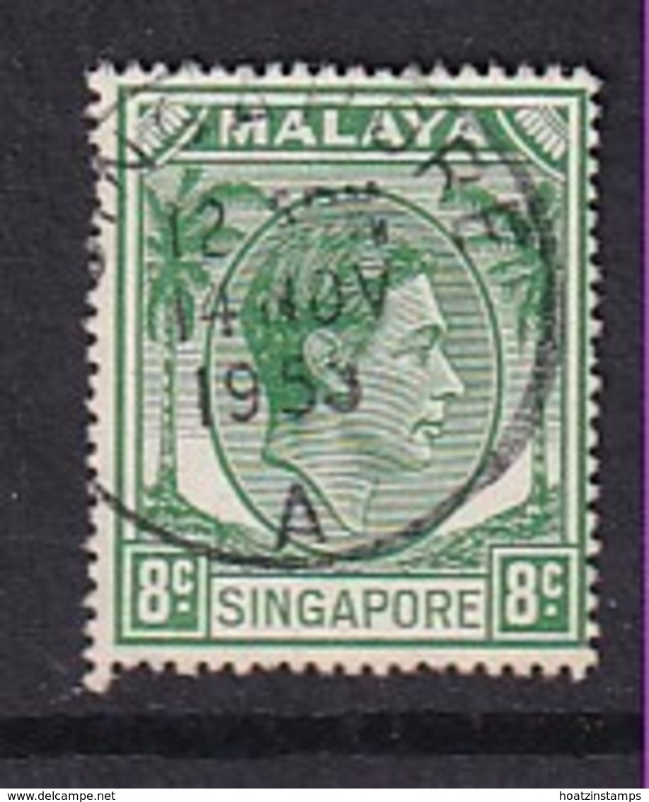 Singapore: 1948/52   KGVI   SG21a    8c    [Perf: 17½ X 18]    Used - Singapore (...-1959)