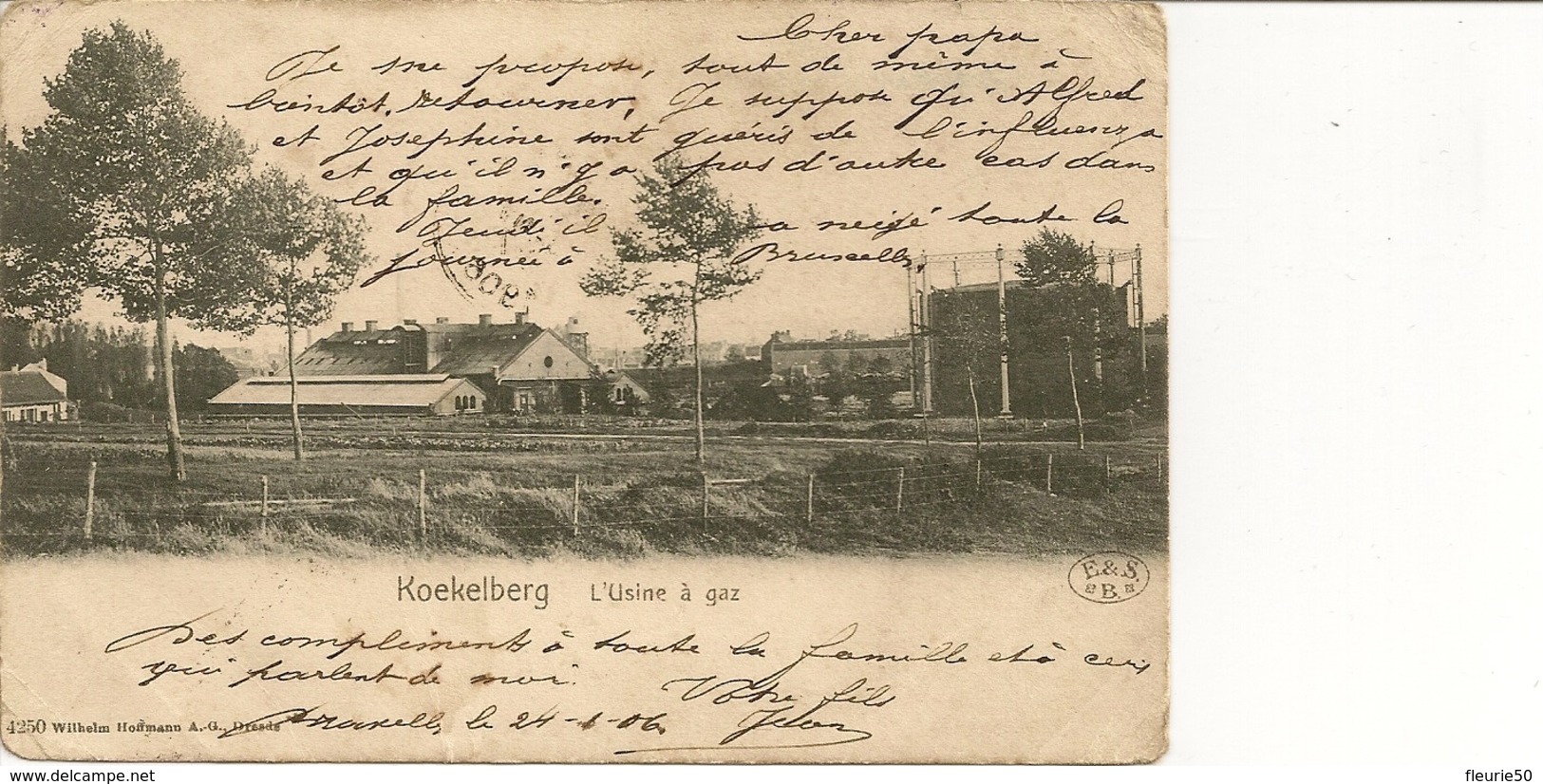 KOEKELBERG - L'Usine à Gaz. An 1906. - Koekelberg