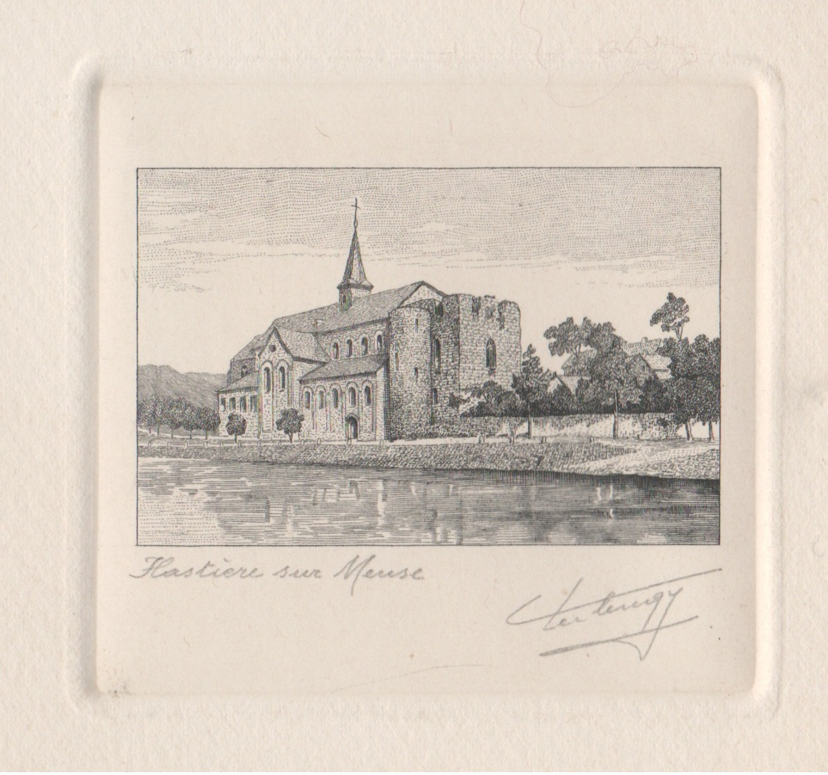 Gravure Hastière Sur Meuse - Estampes & Gravures