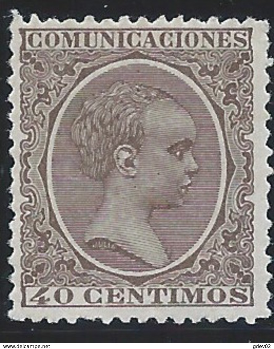 ES223SACF-LPC-TAN.España.   Spain  .Espagne.ALFONSO Xlll .1901/5.(Ed 223*) Con Charnela. MAGNIFICO - Nuevos