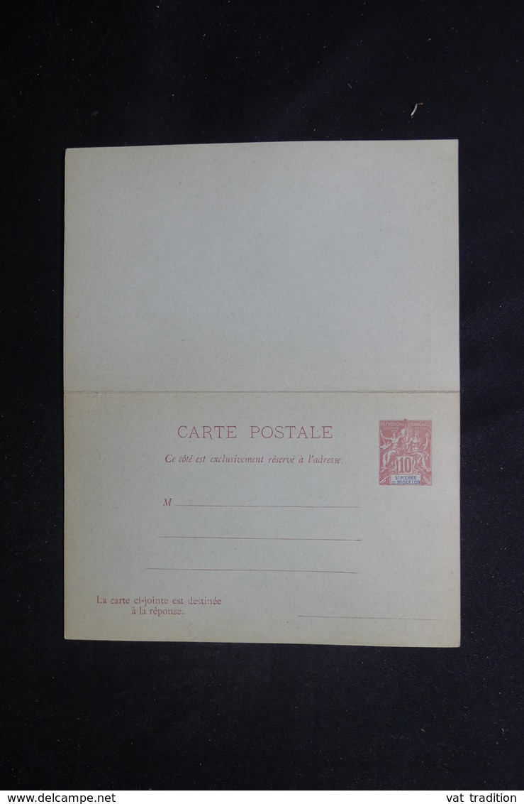 SAINT PIERRE ET MIQUELON - Entier Postal Type Groupe + Réponse - Non Circulé - L 54230 - Postal Stationery
