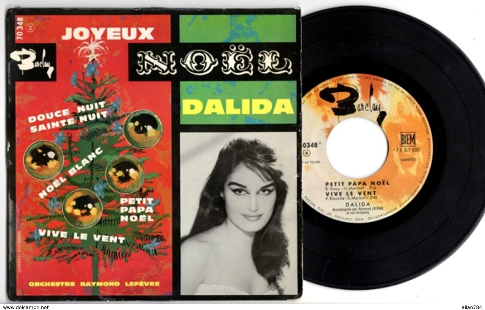 EP DALIDA - JOYEUX NOEL - NOEL BLANC + 3 - 1960 - BARCLAY 70348 - - Canzoni Di Natale