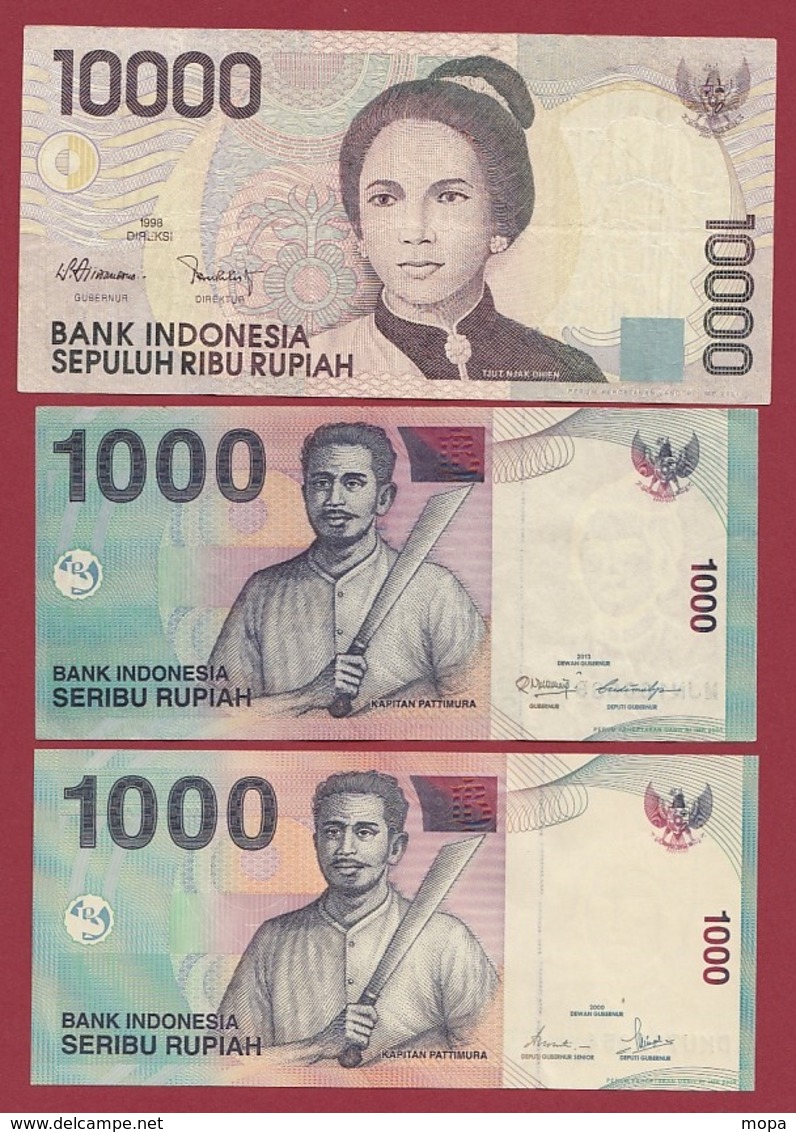 Indonésie 11 Billets Dans L 'état (50000--2x20000 Rupiah FORTE COTE EN UNC) - Indonésie