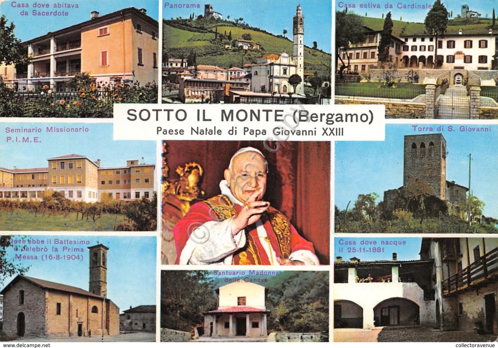 Cartolina Sotto Il Monte Vedute Papa Giovanni XXIII 1967 (Bergamo) - Bergamo