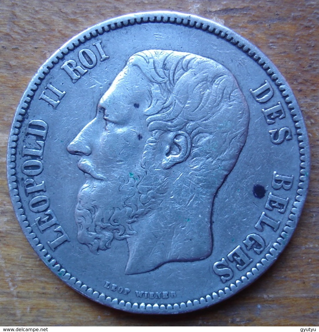 Belgique 5 Francs 1873 En Argent Léopold II, Voir Photos - 5 Francs
