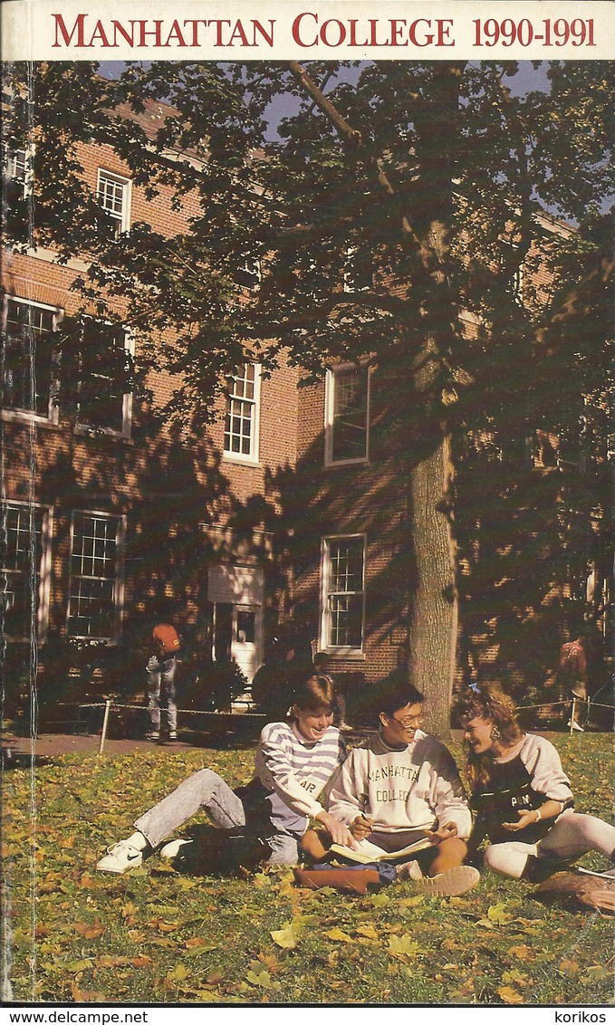 VINTAGE MANHATTAN COLLEGE SCHOOL 1990 – 1991 GUIDE - NEW YORK - NY - Manuales Escolares