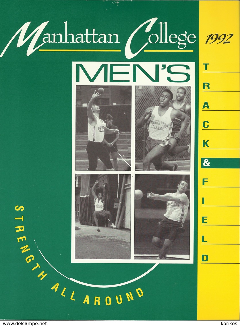 MANHATTAN COLLEGE MEDIA GUIDE - TRACK AND FIELD – ATHLETICS VINTAGE 1992 - 1950-Heden