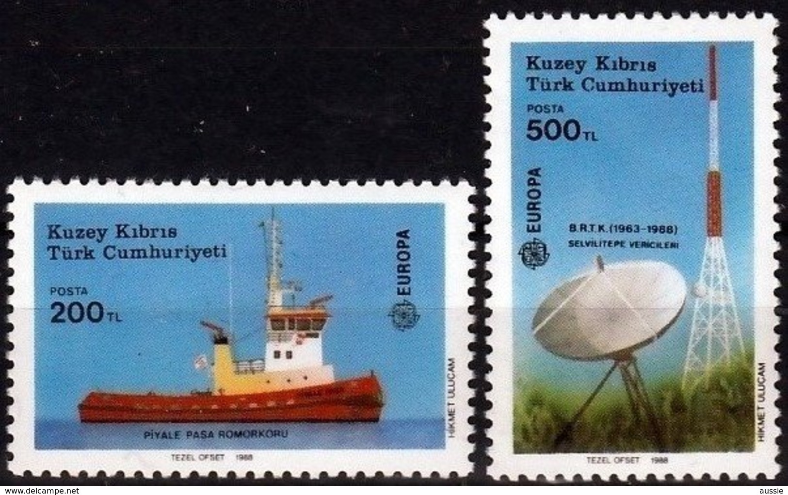 Cept 1988 Chypre Turc Turks Cyprus Yvertn° 208-209 *** MNH Cote 4,00 € Transport Communication - Neufs