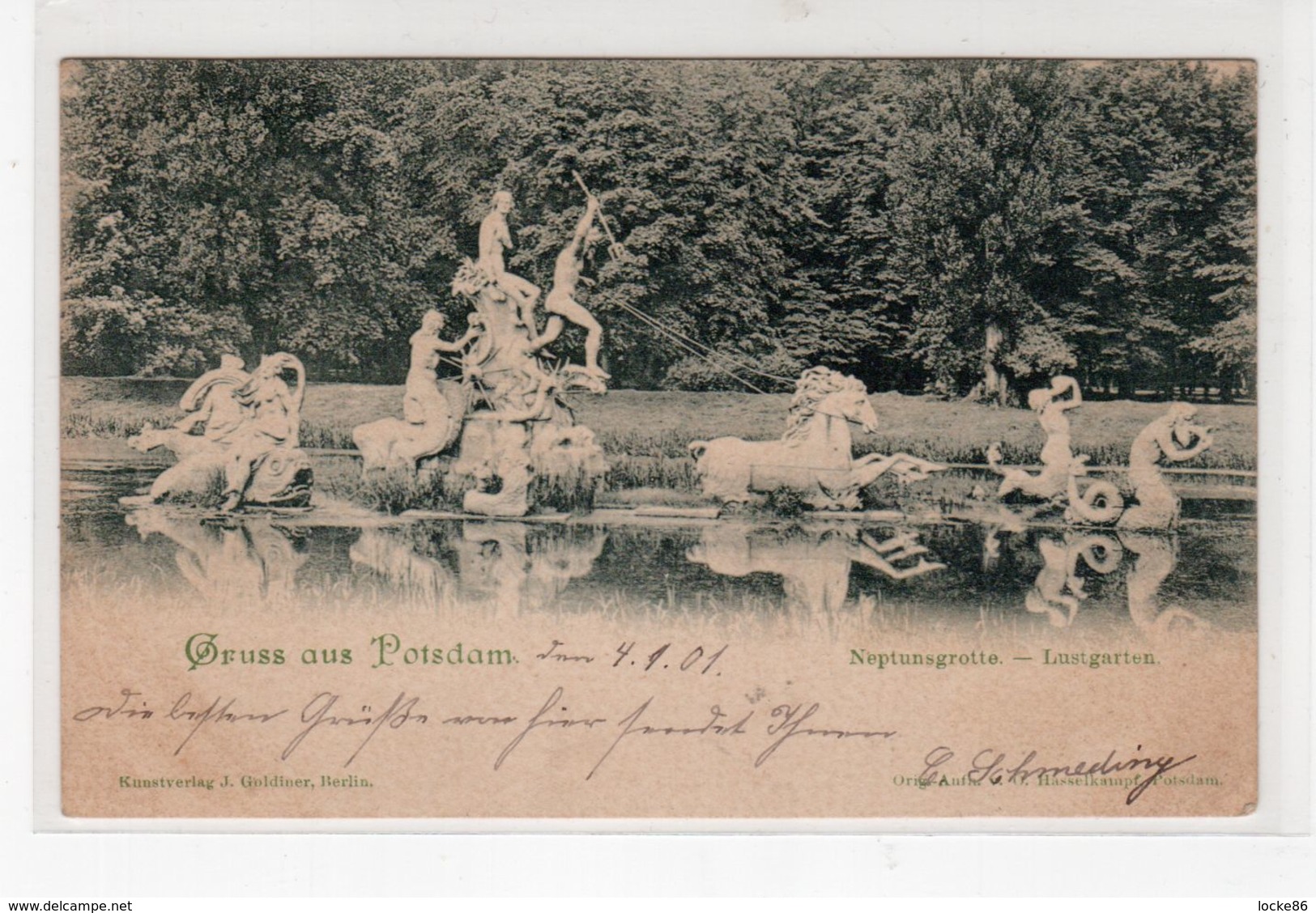 Gruss Aus Potsdam - Neptungrotte Lustgarten, 1901 - Potsdam