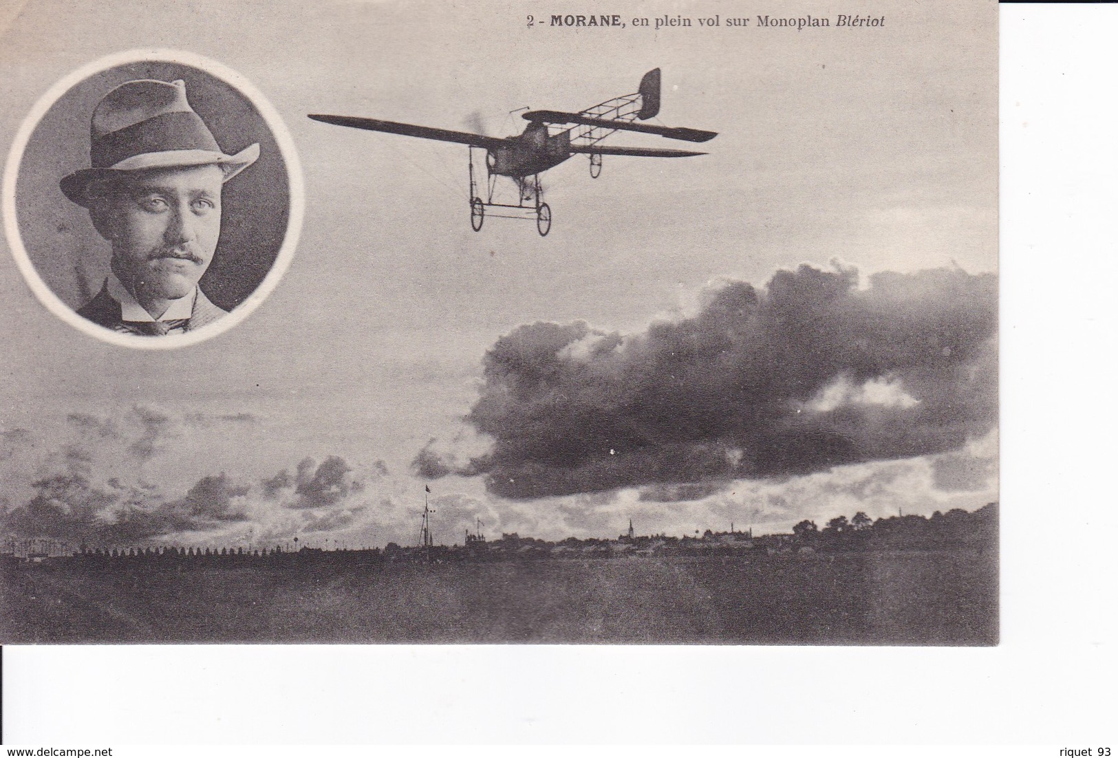 2 - MORANE, En Plein Vol Sur Monoplan Blériot - Airmen, Fliers