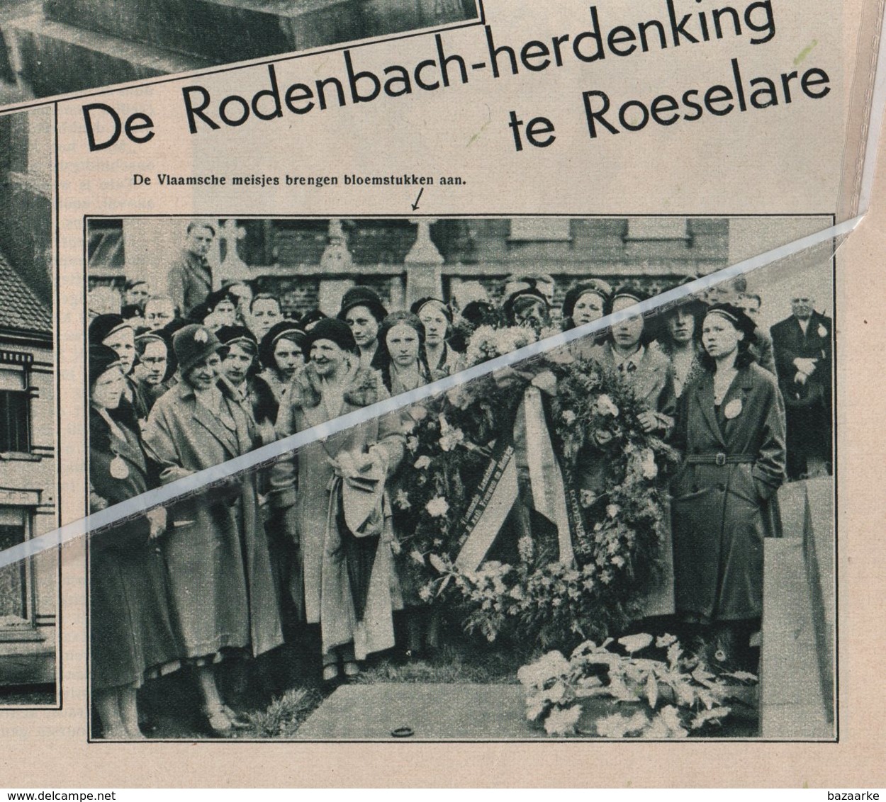 ROESELARE..1932.. DE RODENBACH-HERDENKING TE ROESELARE / DR. BRUWIER HOUDT ZIJN REDE - Non Classificati