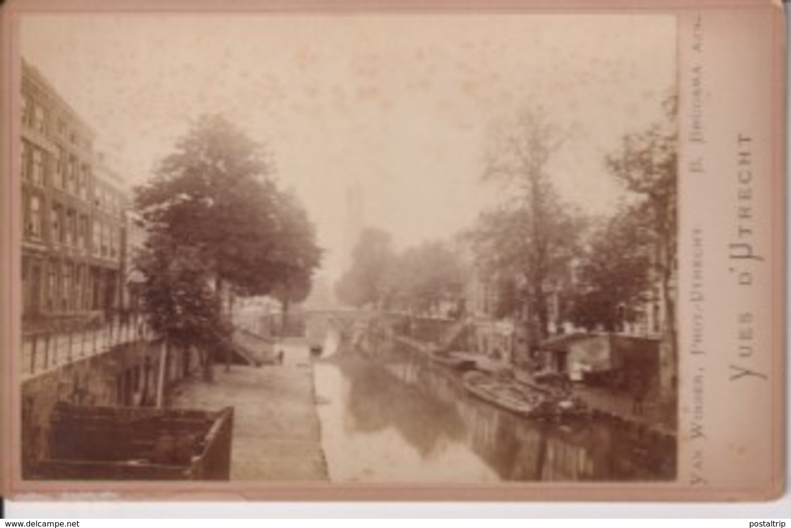 VUES D'UTRECHT VAN WINSEN UTRECHT B BRUGSMA AZN  NEDERLAND HOLLAND 16*10CM Cabinet  Photograph - Ancianas (antes De 1900)