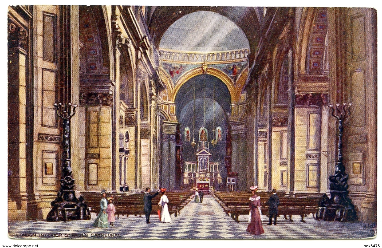 ARTIST CARD : LONDON - INTERIOR, ST PAUL'S CATHEDRAL (TUCK'S OILETTE) - Other & Unclassified