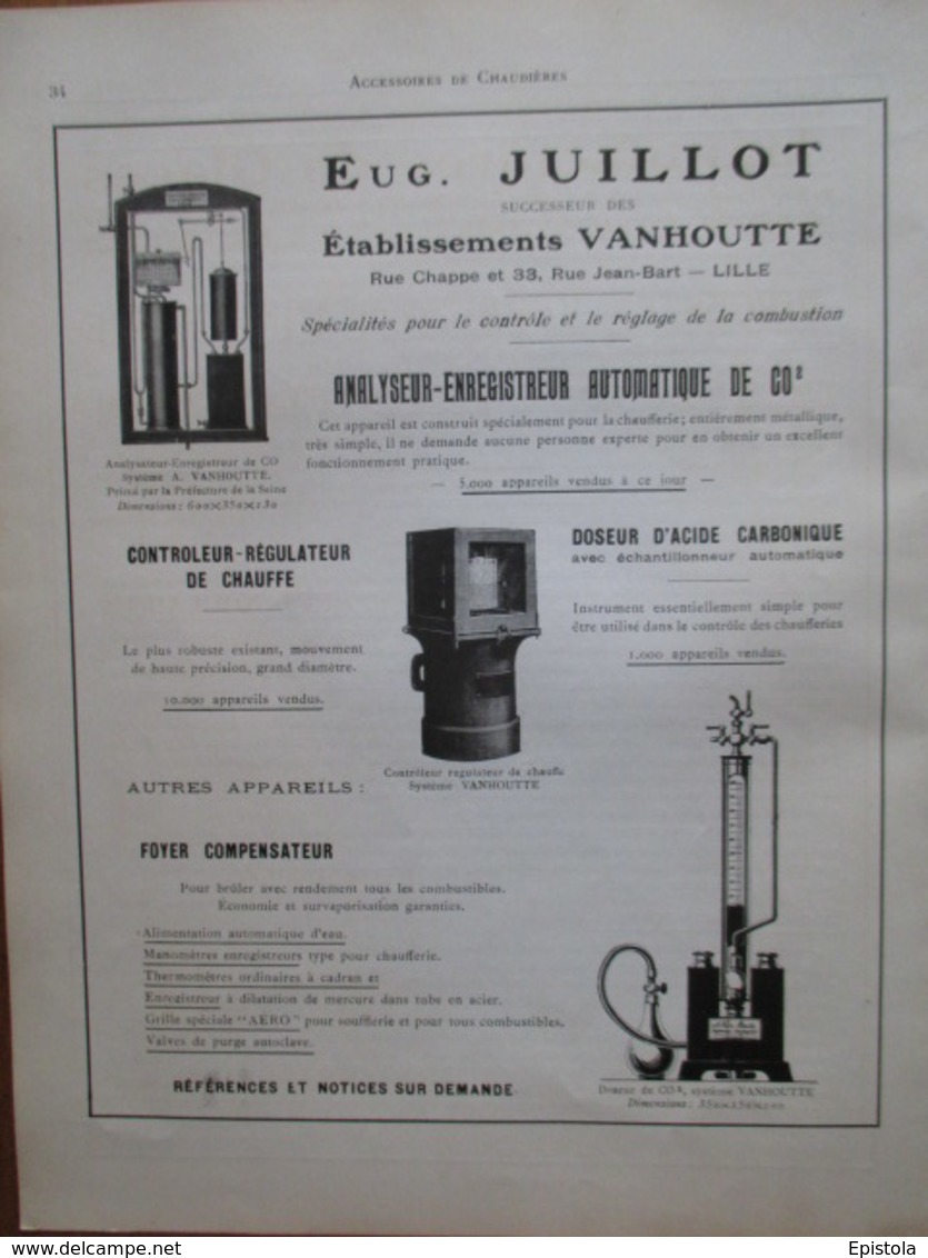 CONTROLEUR CO2 DE CHAUFFERIE - Page De 1925 Catalogue Sciences & Tech. (Dims. Standard 22 X 30 Cm) - Andere Toestellen