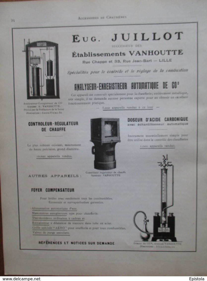 CONTROLEUR CO2 DE CHAUFFERIE - Page De 1925 Catalogue Sciences & Tech. (Dims. Standard 22 X 30 Cm) - Autres Appareils