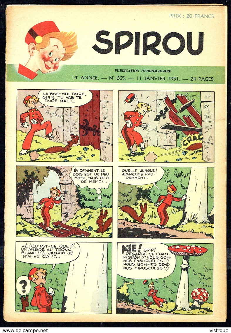 SPIROU N° 665 -  Année 1951 - Couverture "SPIROU" De FRANQUIN. - Spirou Magazine