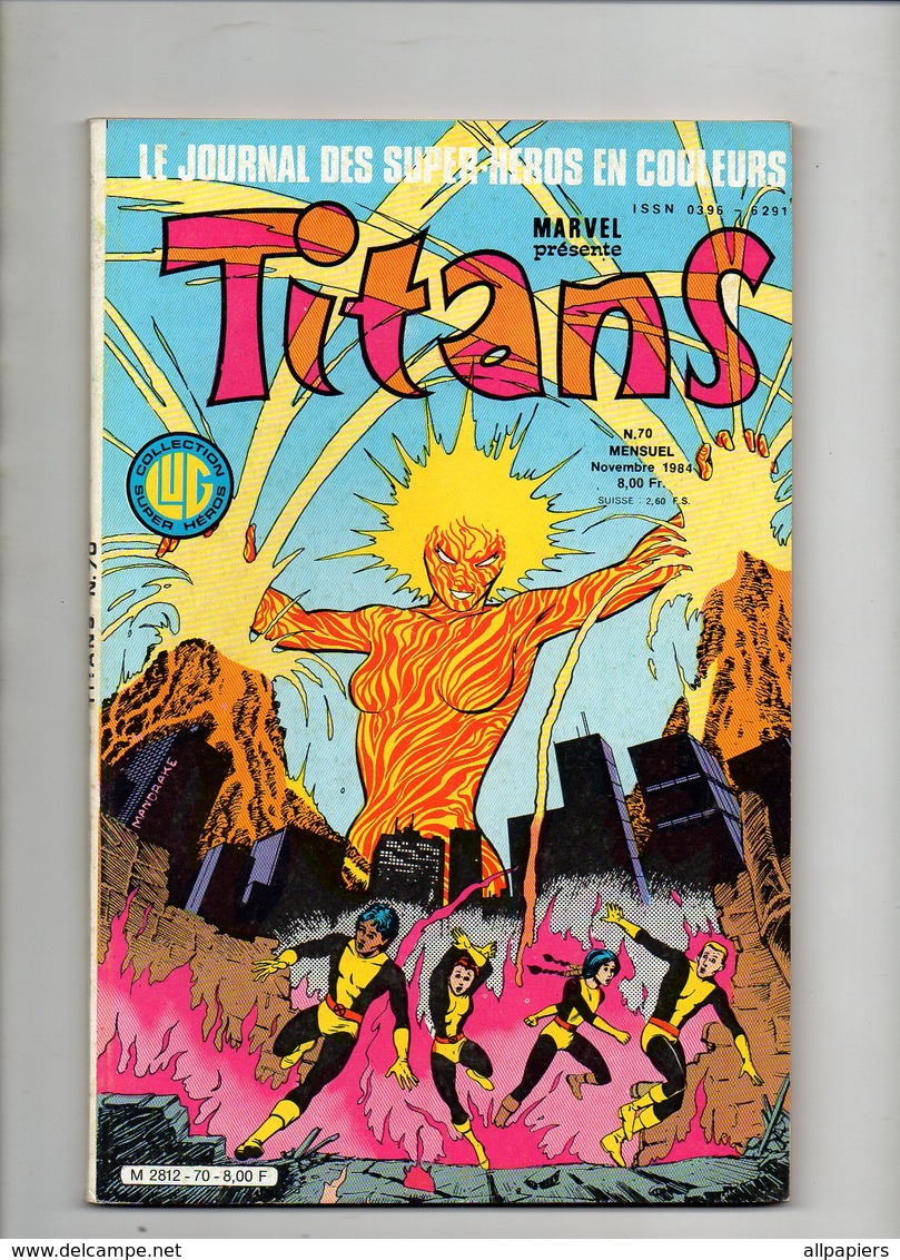 Comics Titans N°70 La Guerre Des étoiles - Mikros - Dazzler - Les Nouveaux Mutants De 1984 - Titans