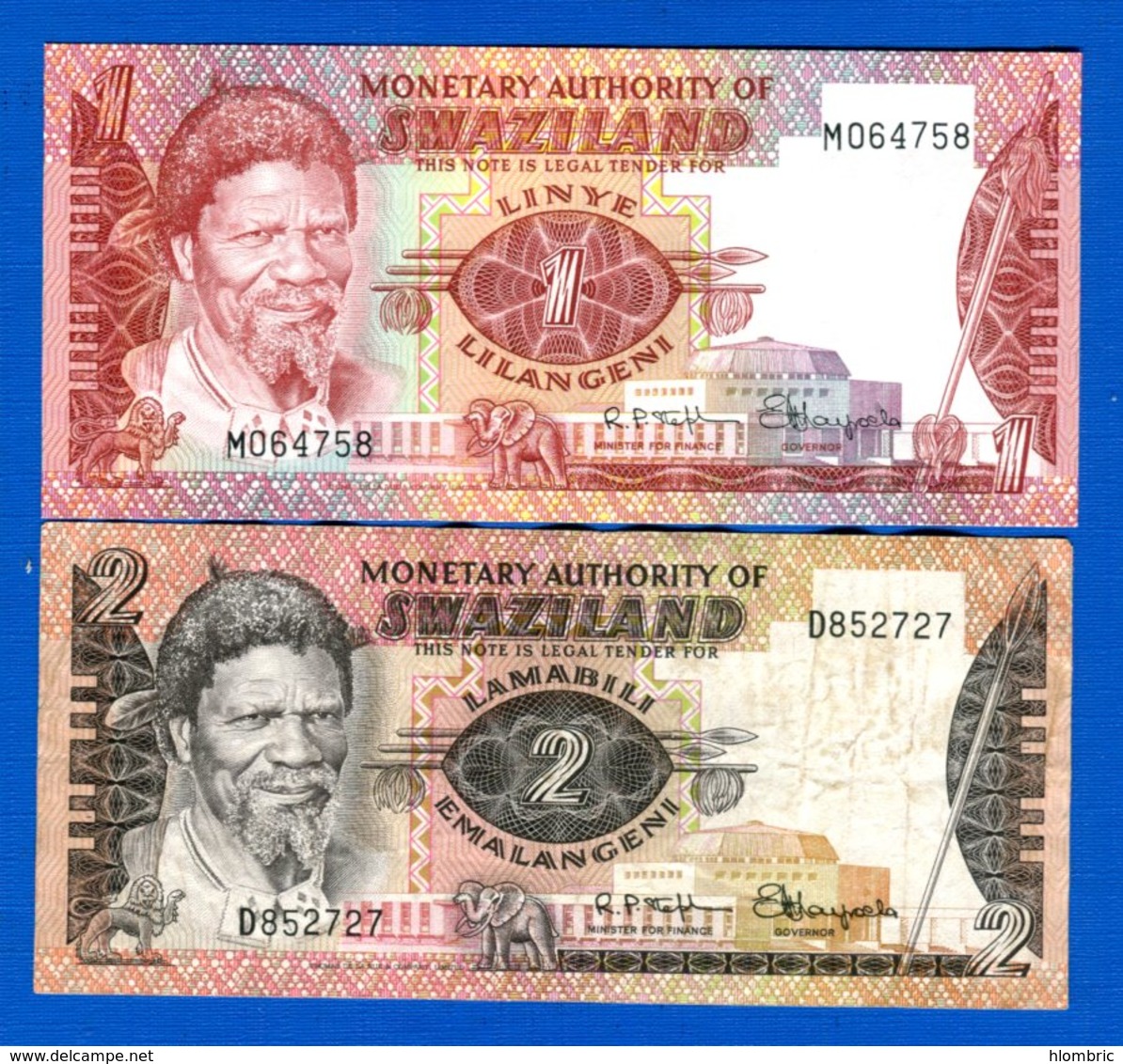 SWAZILAND  2  BILLETS - Swaziland