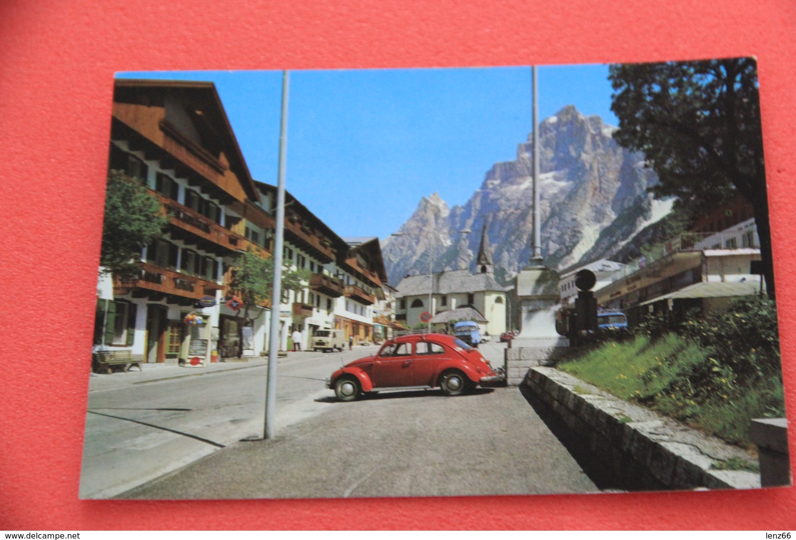 Belluno S. Vito Di Cadore 1966 + VW Maggiolino Rosso Foto Zardini - Belluno