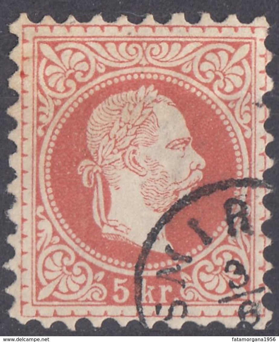 AUSTRIA - 1867 - Yvert 34 Usato Con Timbro Di SMIRNE, LEVANTE AUSTRIACO . - Oriente Austriaco