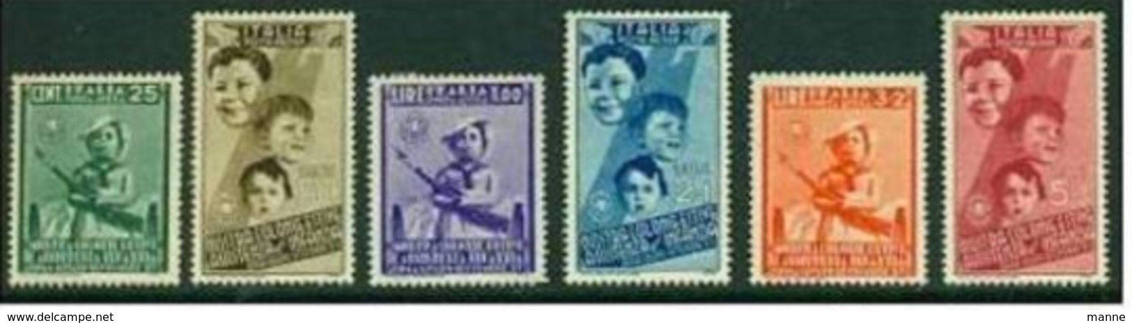 -Italy-1937- "Airmail Set Of 6" MH (*) - Airmail