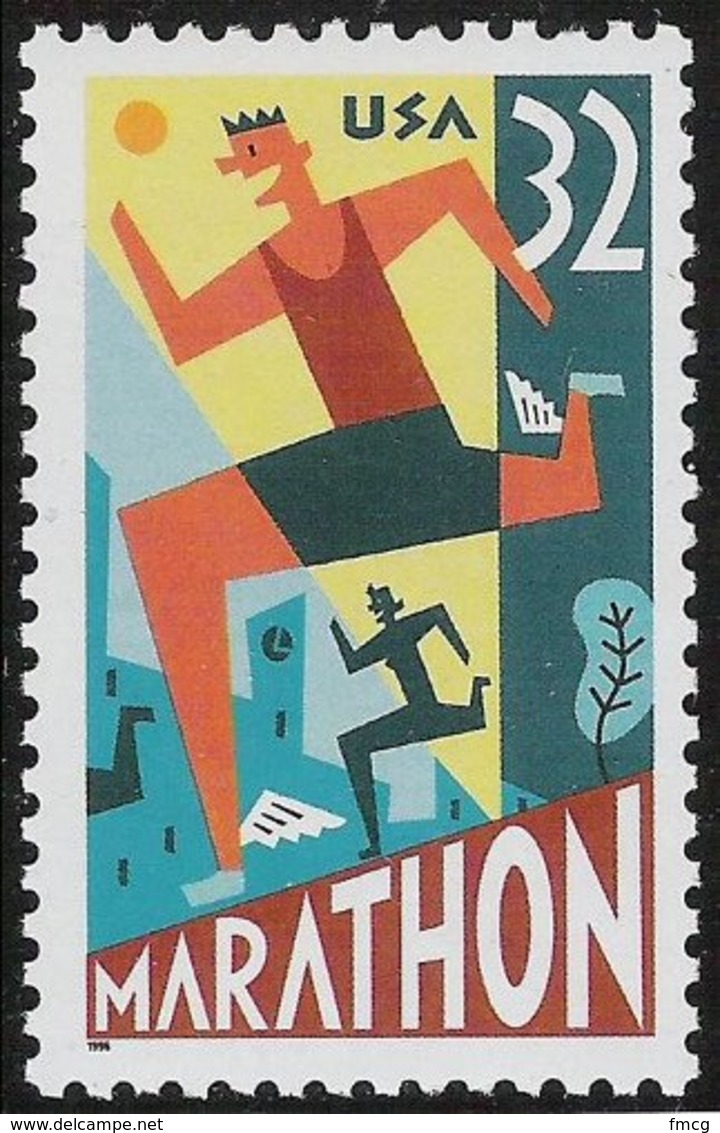 1996 32 Cents Marathon, Mint Never Hinged - Unused Stamps
