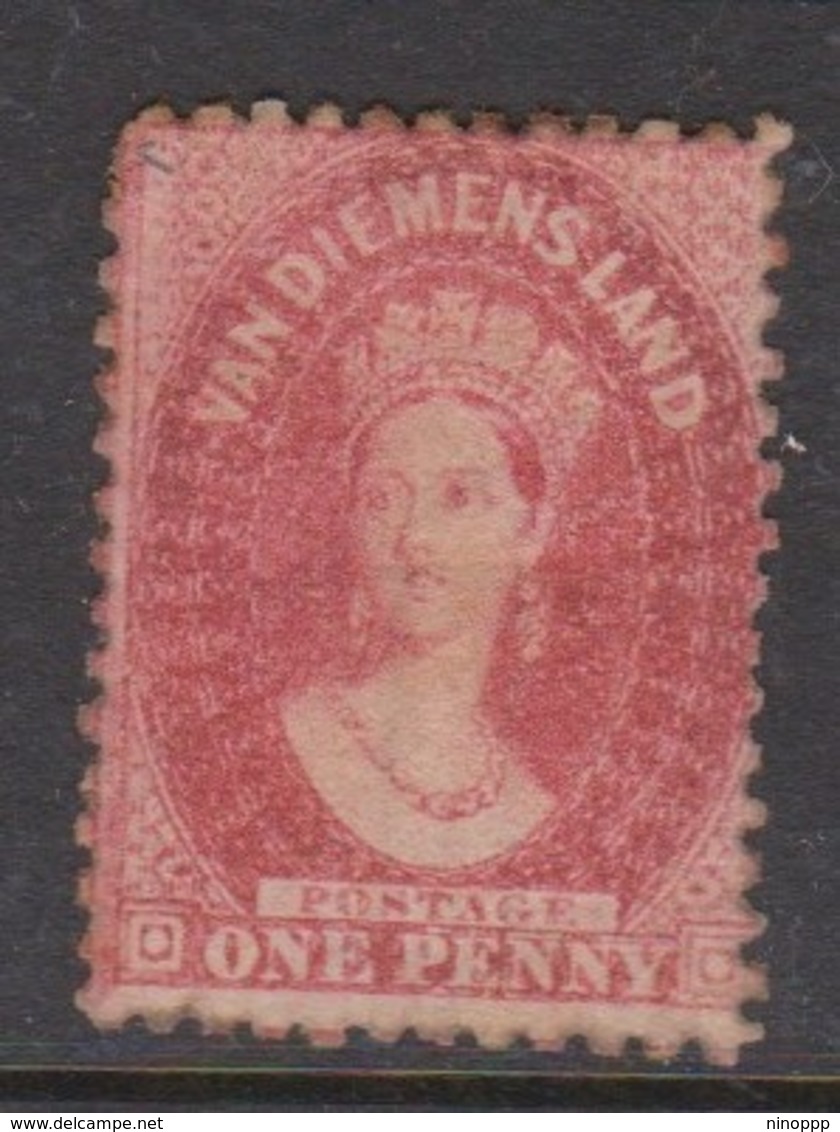 Australia-Tasmania SG 70 1865-71 One Penny Carmine, Perf 12,mint Hinged - Mint Stamps