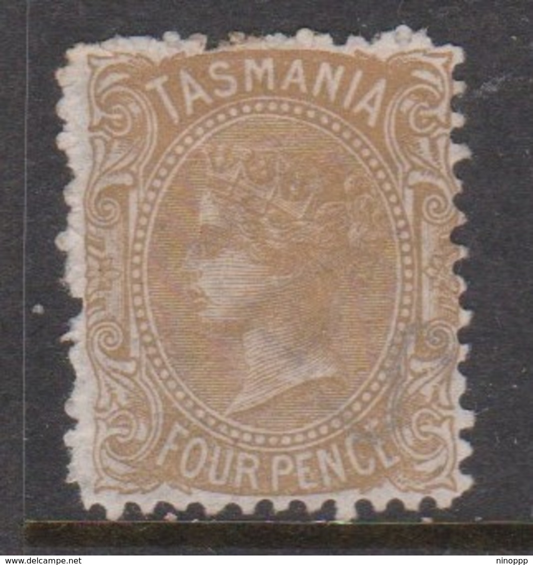 Australia-Tasmania SG 153 1871 Four Pence Buff,mint Hinged,perf 12 - Nuevos