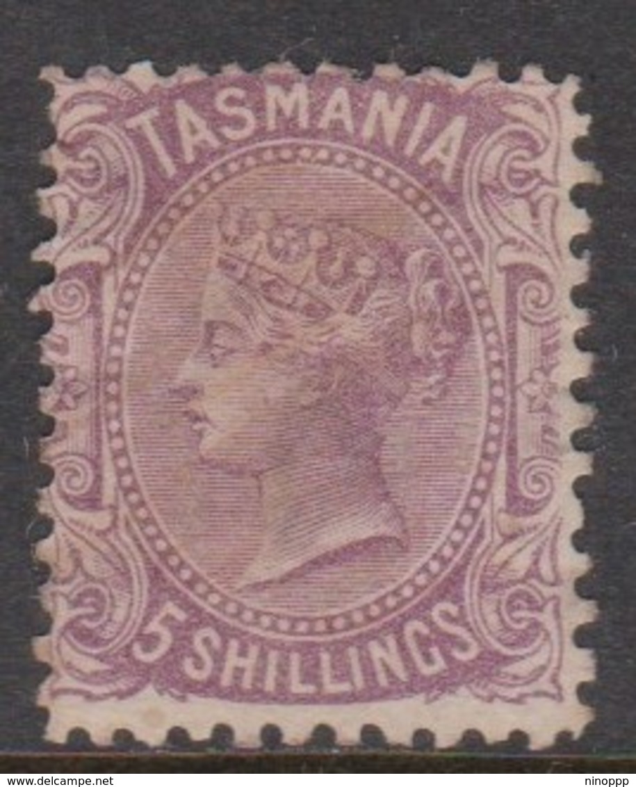 Australia-Tasmania SG 155 1875 Five Shillings Purple,mint Hinged,perf 12 - Nuevos