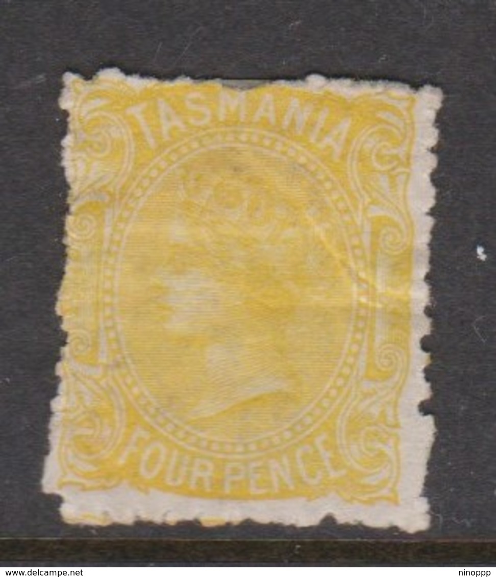 Australia-Tasmania SG 162b 1880-91 4d Yellow,mint Hinged,perf 11 - Ongebruikt