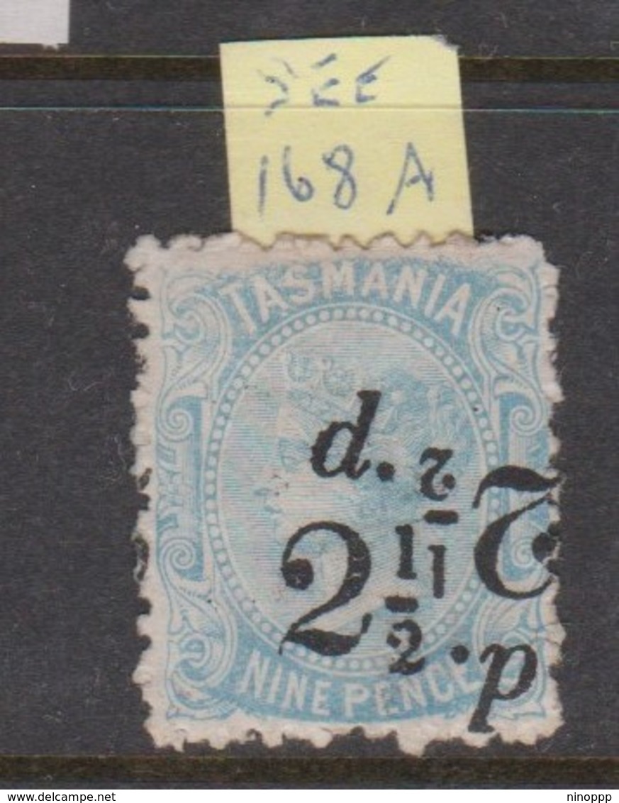 Australia-Tasmania SG 168 1891 2.5d On 9d Pale Blue,mint Hinged,perf 11.5 Double Overprint - Neufs