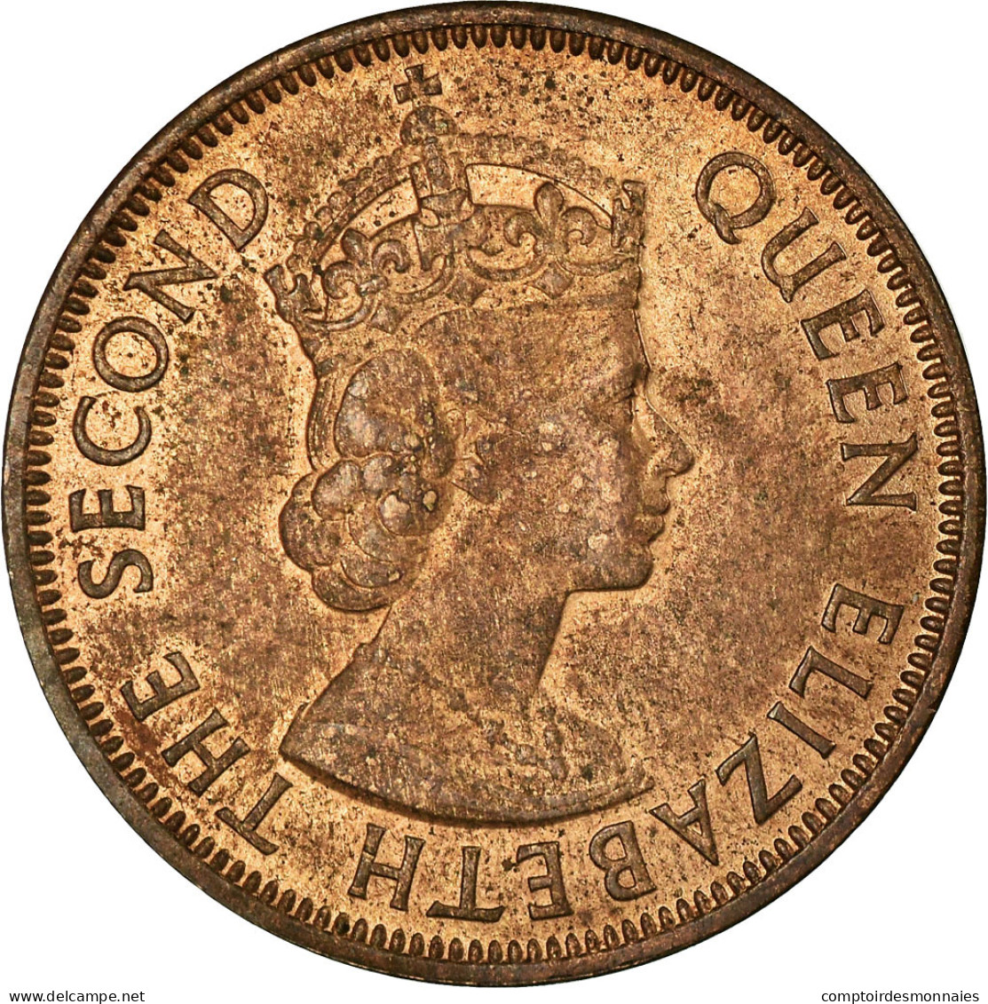 Monnaie, Etats Des Caraibes Orientales, Elizabeth II, Cent, 1955, SUP, Bronze - Territoires Britanniques Des Caraïbes