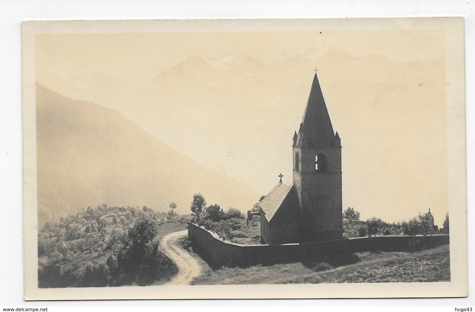 (RECTO / VERSO) CARTE PHOTO - CHAPELLE EN MONTAGNE - CPA NON VOYAGEE - 75 - Photographie