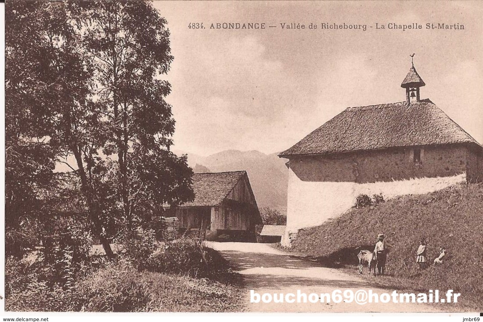 74 Abondance (evian Thonon Les Bains) Vallee De Richebourg Chapelle De St Saint Martin Chevre Goat RARE - Abondance