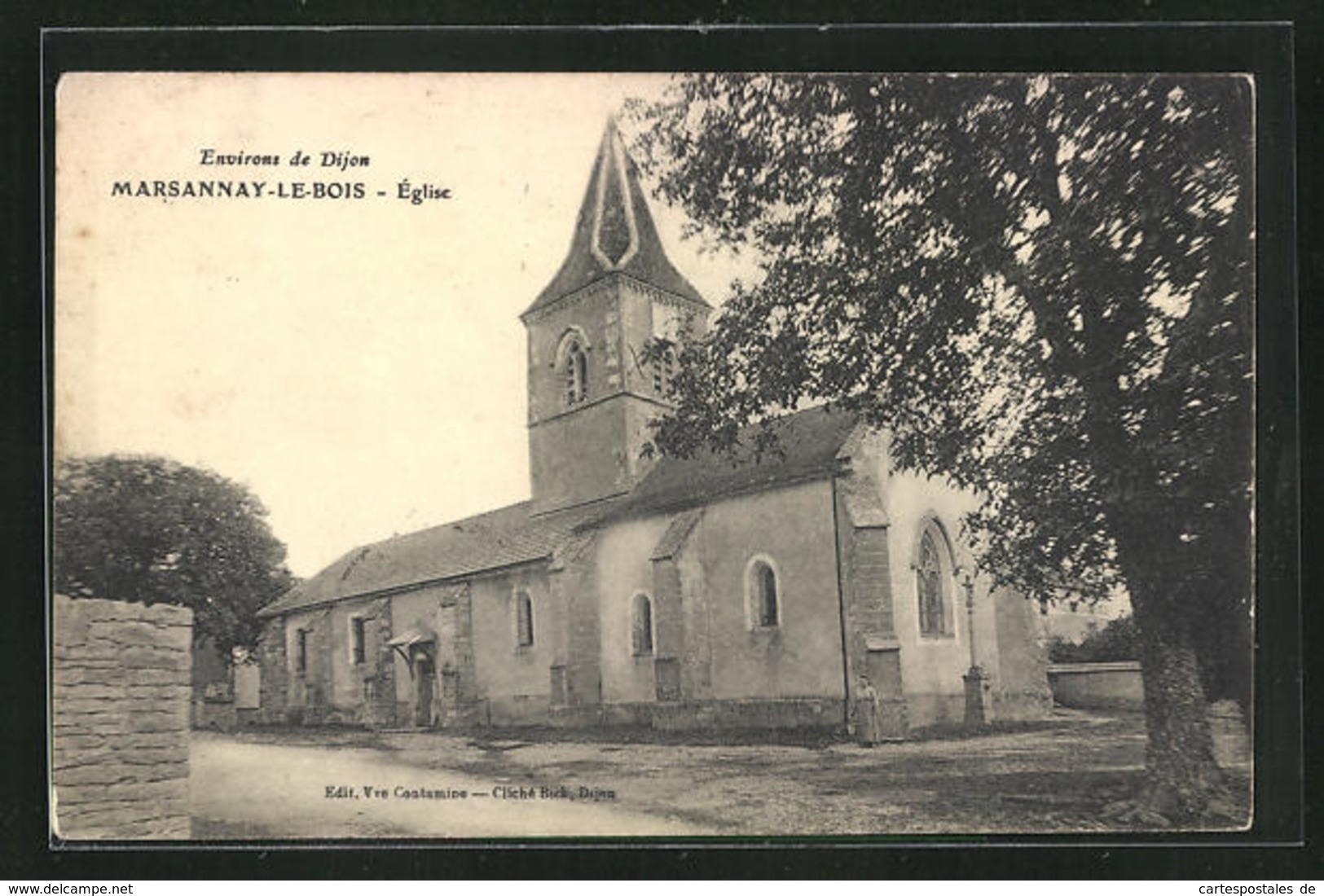 CPA Marsannay-le-Bois, Église,  Vue De L'Église - Autres & Non Classés