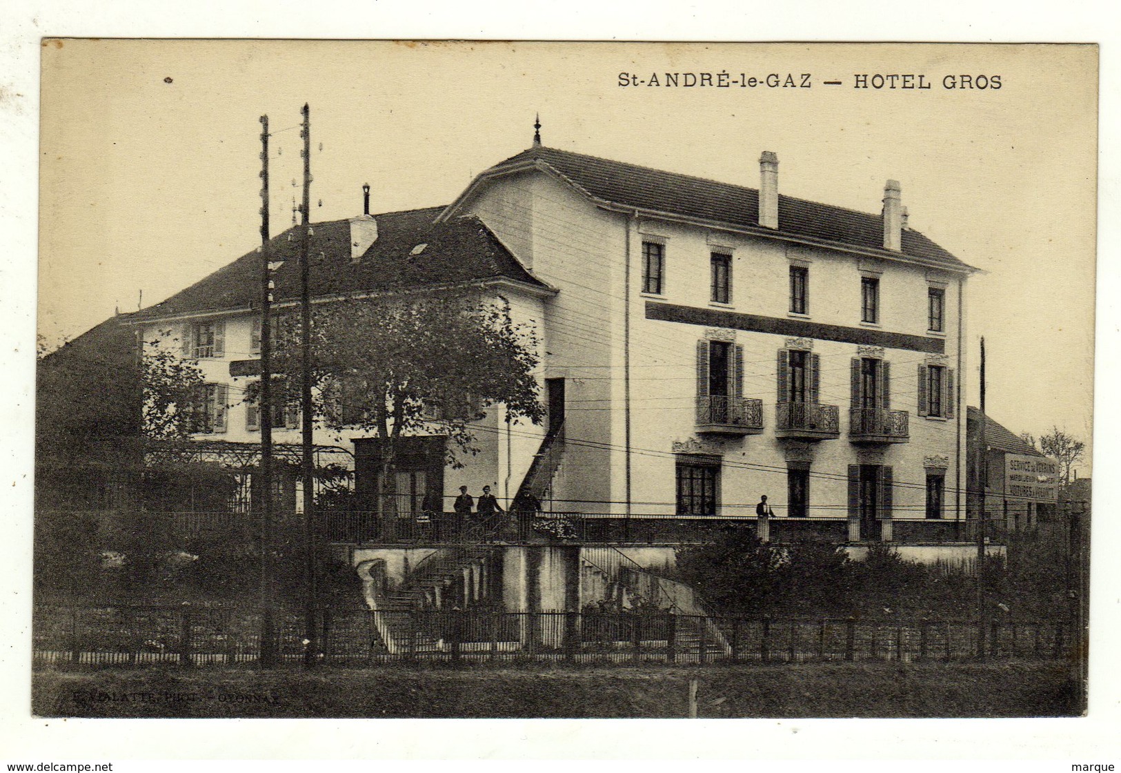 Cpa SAINT ANDRE DE GAZ Hôtel Gros - Saint-André-le-Gaz