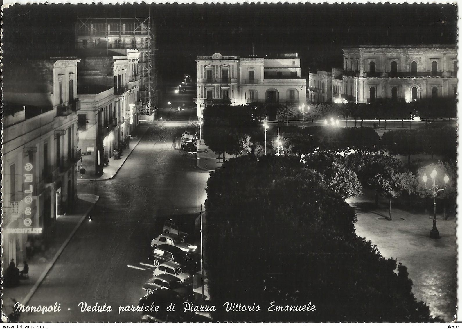 Monopoli (Bari) - Veduta Parziale Di Piazza Vittorio Emanuele 1958 - Bari