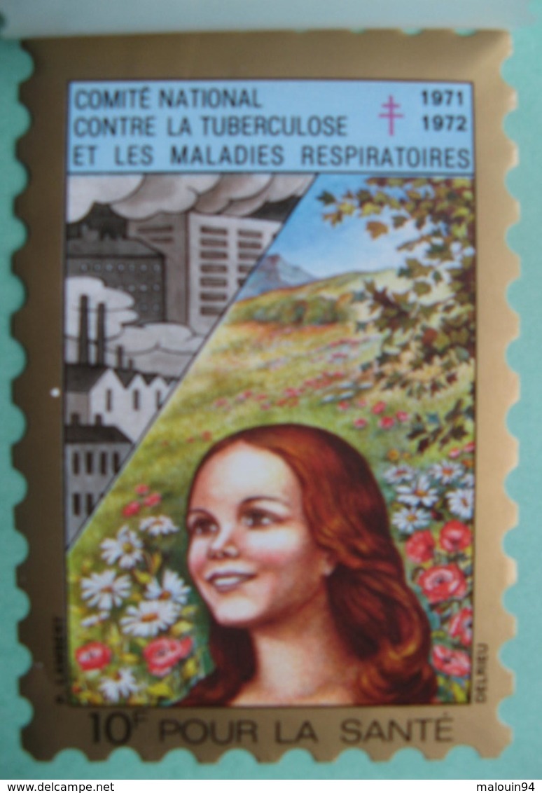 Grand Timbre Vignette De 1971-72 Du Comité De Défense Contre La Tuberculose - Antituberculeux