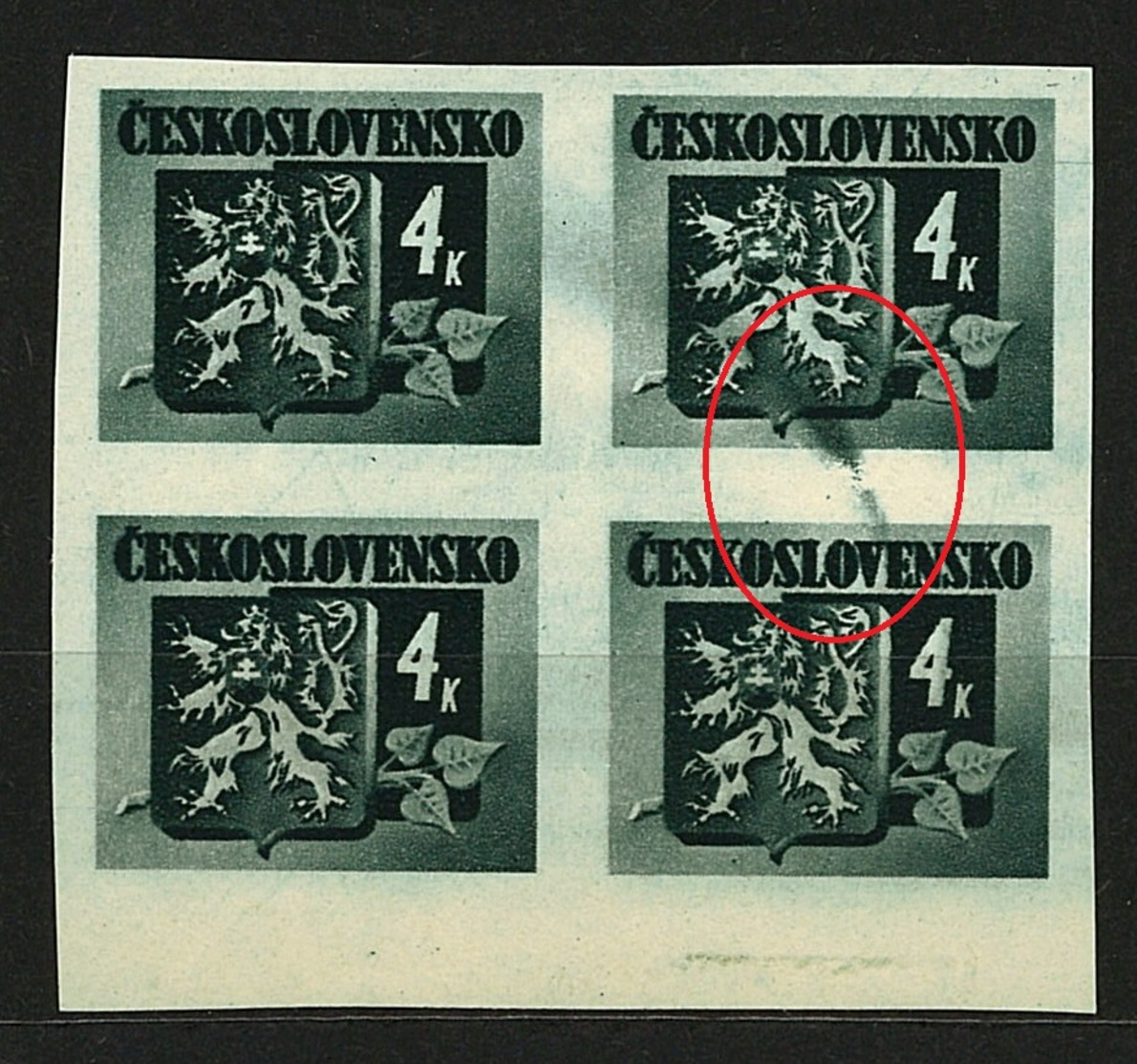1945 Czechoslovakia MNH - Mi 421 Plate Law 188 ** MNH - Abarten Und Kuriositäten