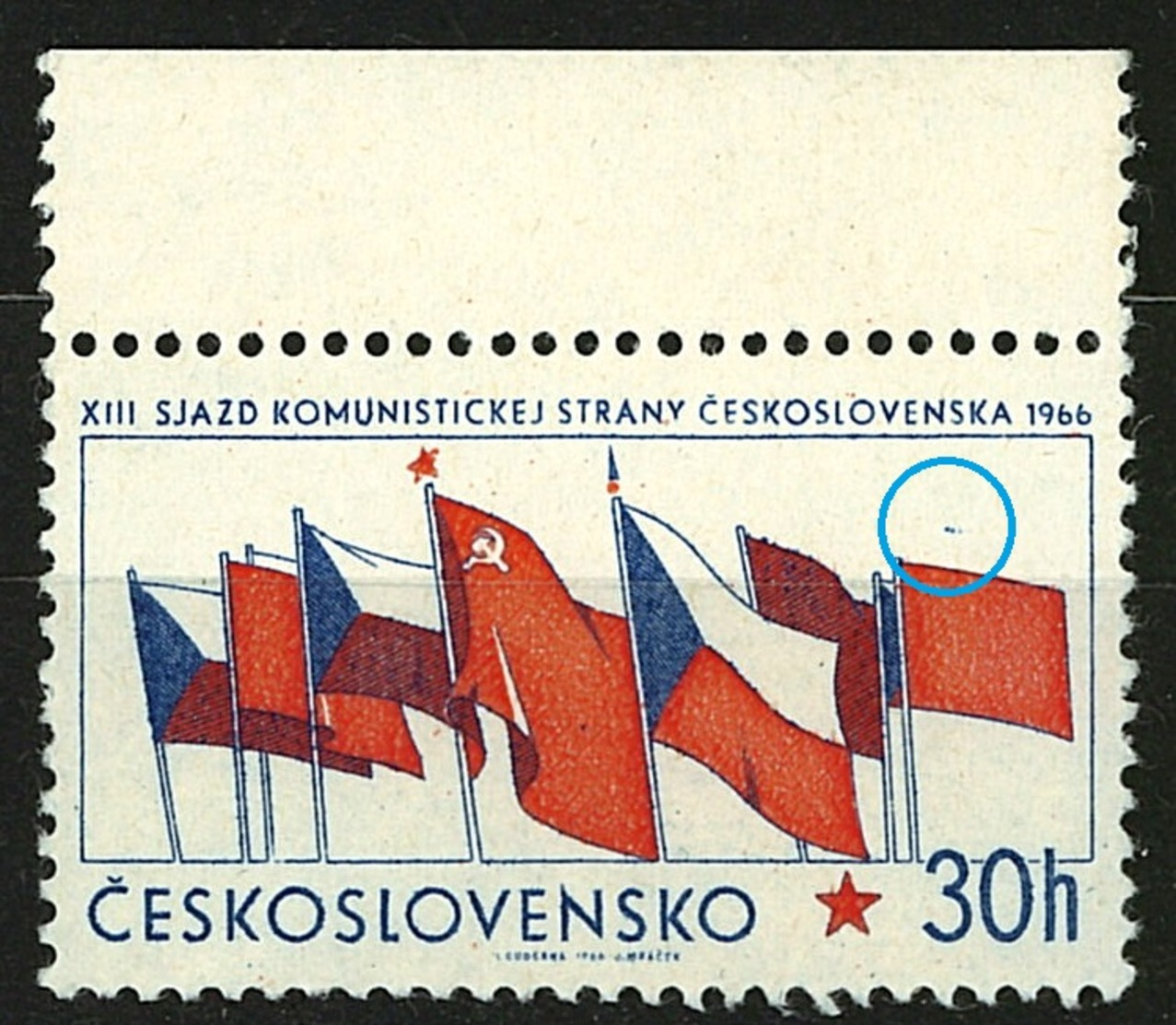 1966 Czechoslovakia MNH - Mi 1626 Plate Law 1/1 ** MNH - Abarten Und Kuriositäten