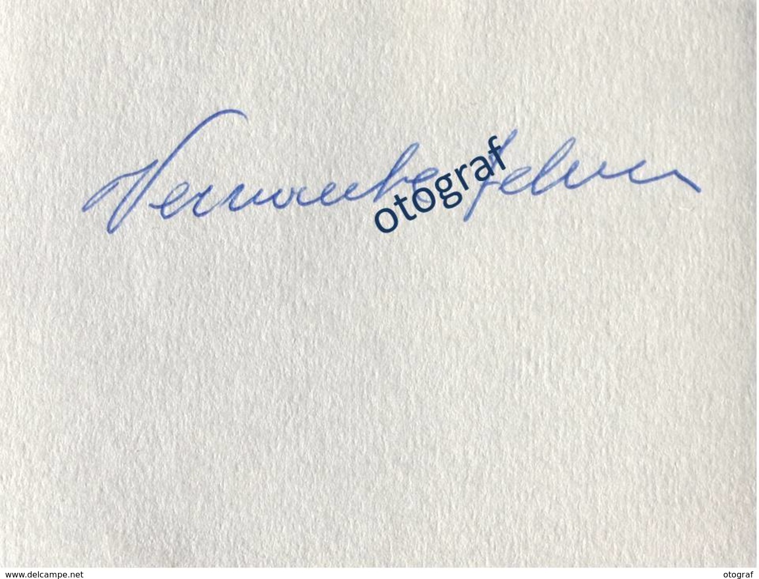 Félicien VERVAECKE - Autographe / Signature Authentique Sur Carte Bristol Blanc - Cyclisme