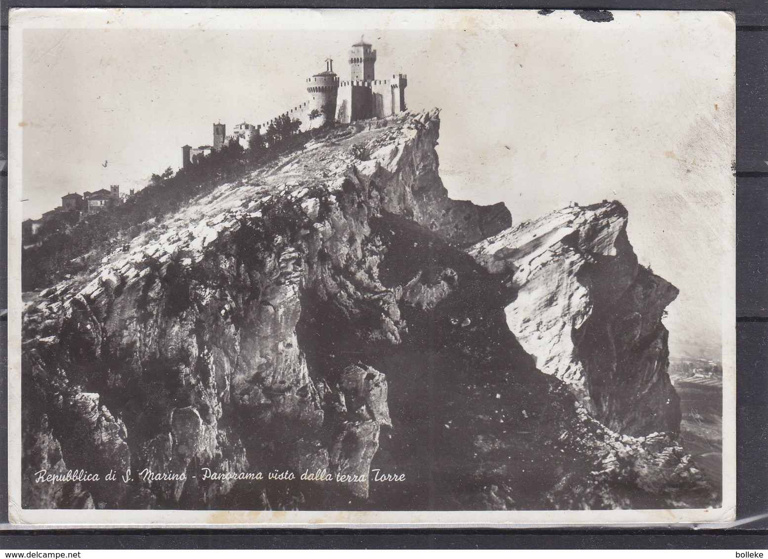 Saint Marin - Carte Postale De 1937 - Oblit Republica Di San Marino - Exp Vers Prague - - Briefe U. Dokumente