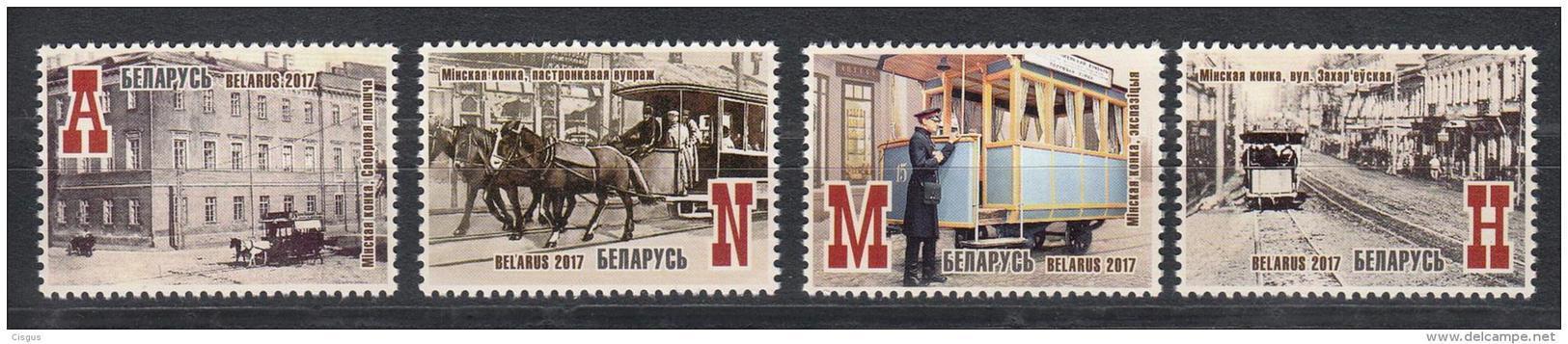 Belarus Weissrussland 2017 MNH** Mi. Nr. 1195-1198 125th Anniversary Since The Commissioning Of Minsk Horse Railway - Bielorrusia