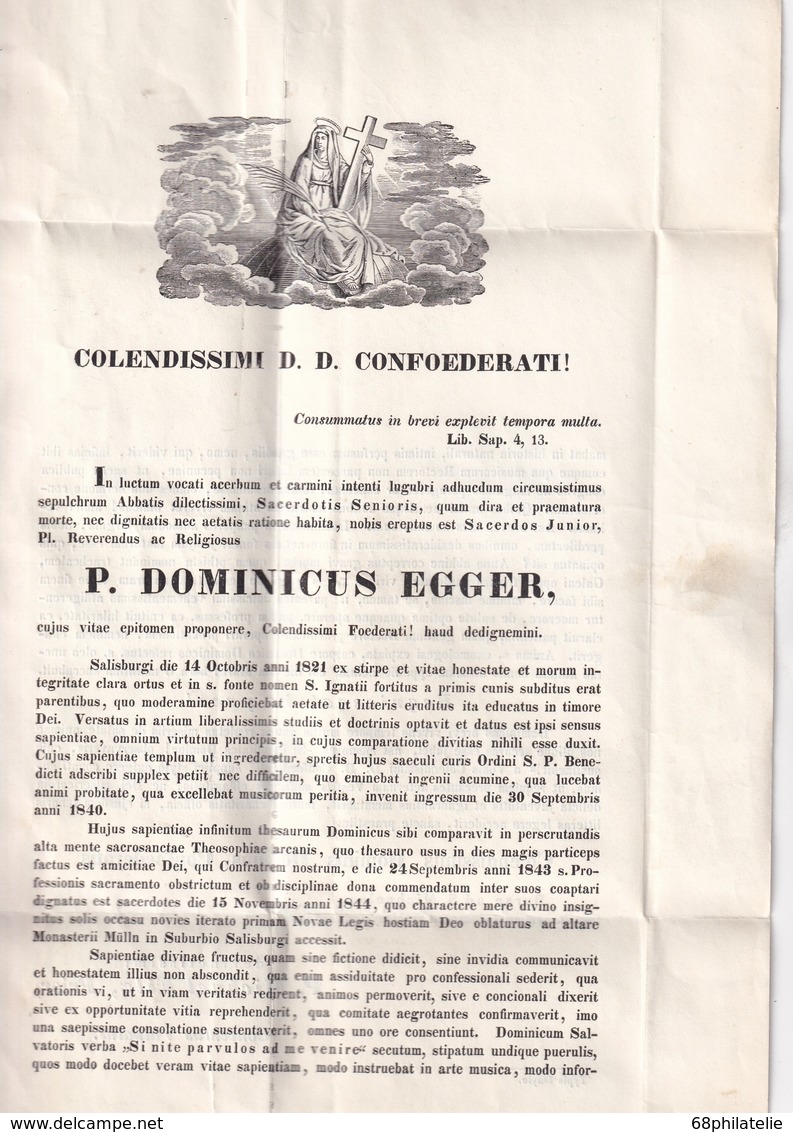 AUTRICHE 1849 LETTRE DE SALZBURG - ...-1850 Préphilatélie
