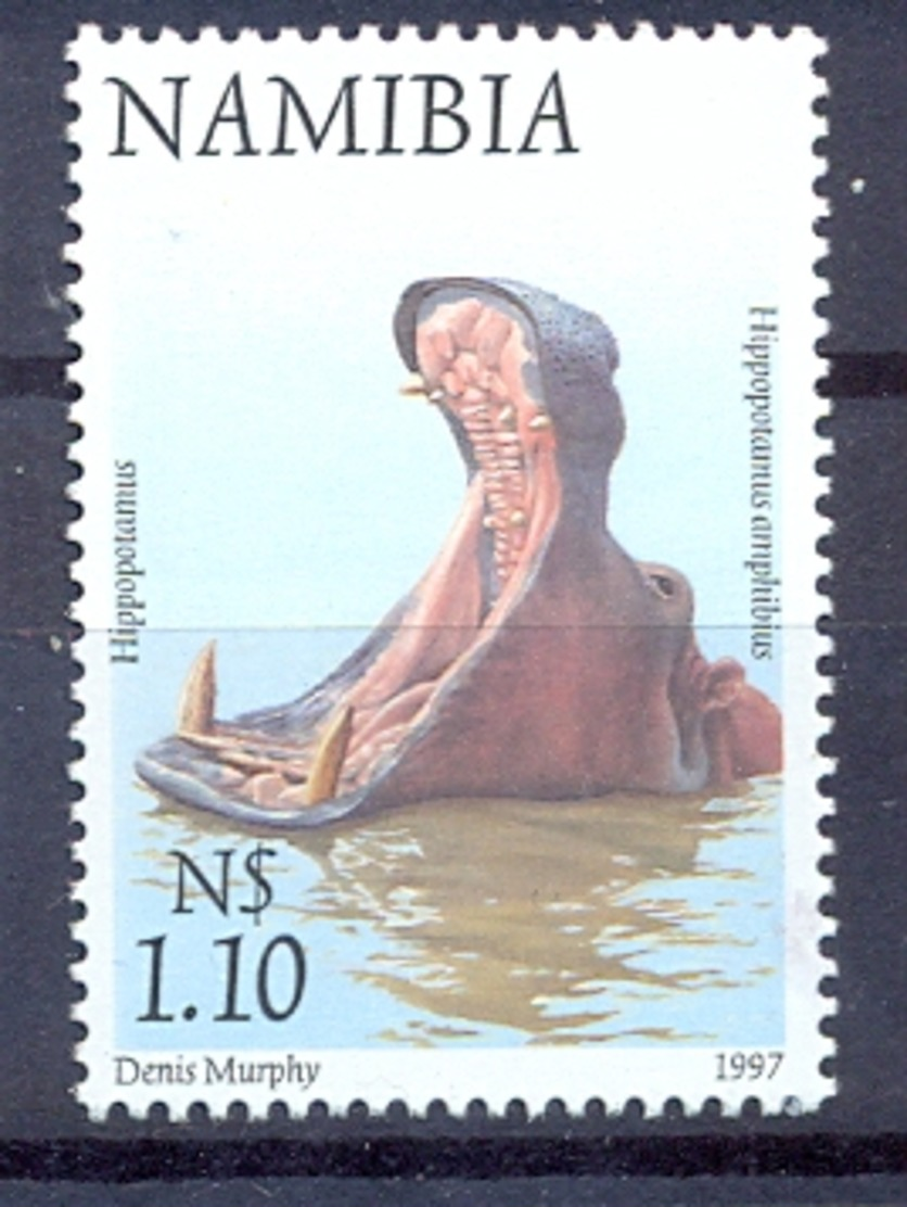 NAMIBIA Scott # 863 Used Hippopotamus, 1997 Animal Mnh** - Namibie (1990- ...)