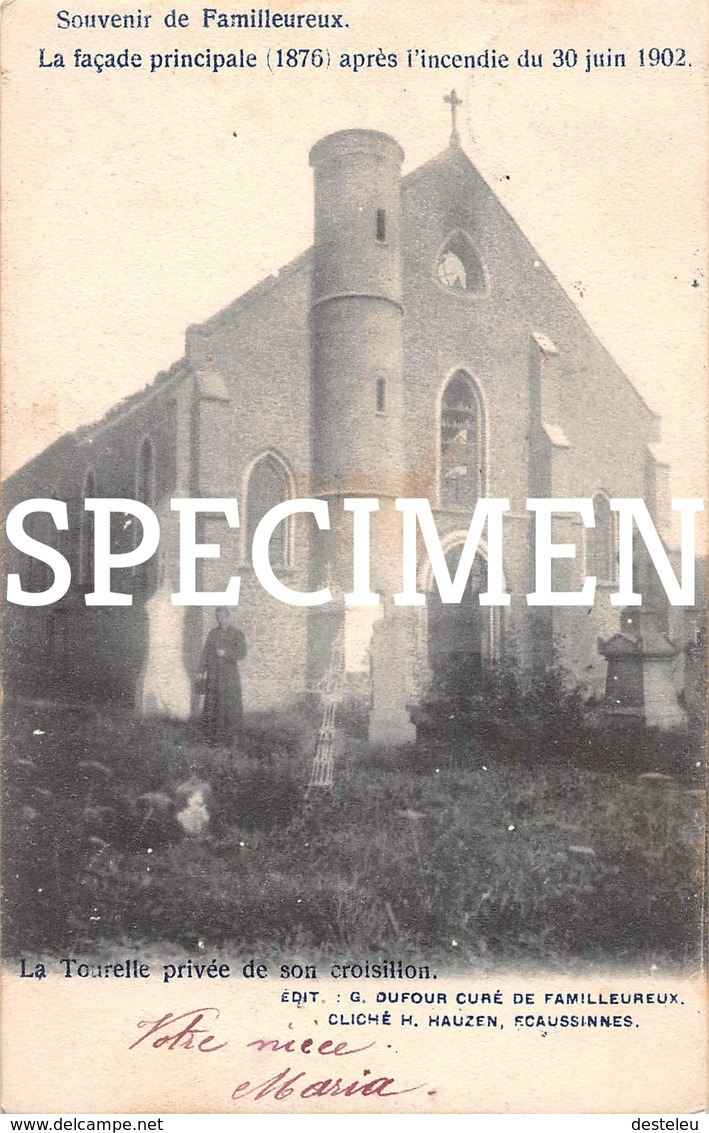 La Tourette Privée De Son  Croisillon - La Façade Principale Après L'incendie De 1902 - Familleureux - Seneffe