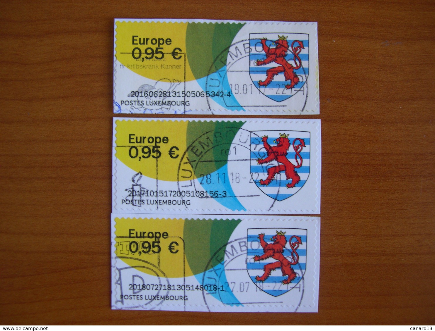 Luxembourg Obl N° Dist 6 2016/2017/2018 - Used Stamps