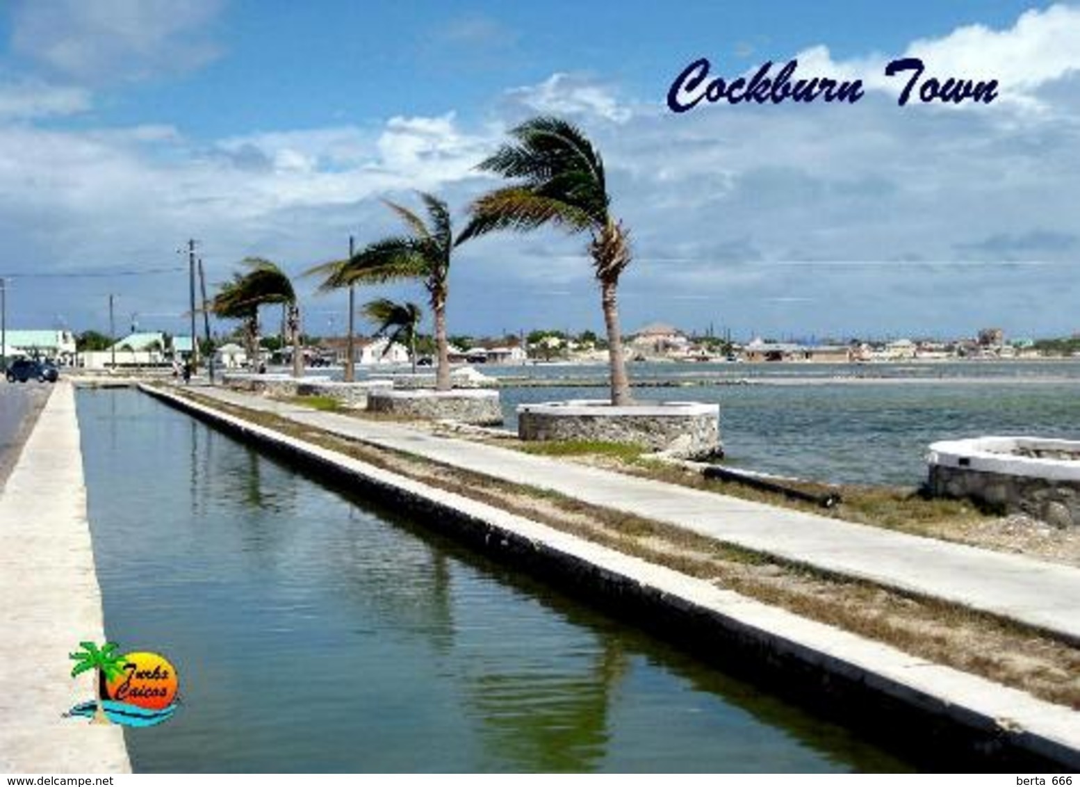 Turks And Caicos Grand Turk Island Cockburn Town View New Postcard - Turks- Und Caicosinseln